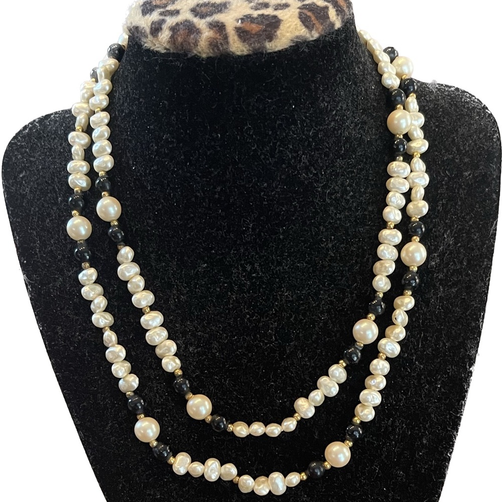 pearl and bead necklace